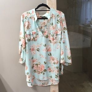 J for Justify floral blouse 2X